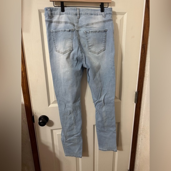 Refuge Light Blue Distressed Skinny Jeans in great condition Size 13 - Picture 2 of 3